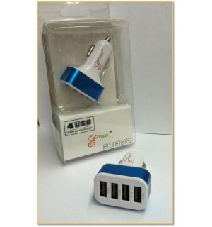 Emaan- 4-in-1 USB Car Adapter - BLUE